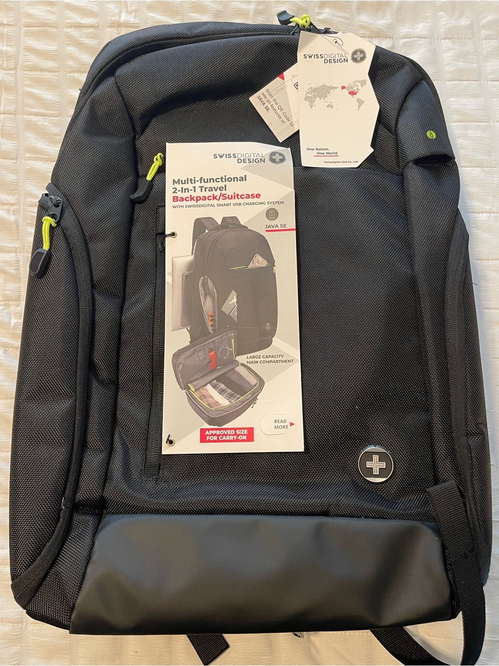 Swiss Multifunctional 2-in-1 Travel Backpack/Suitcase